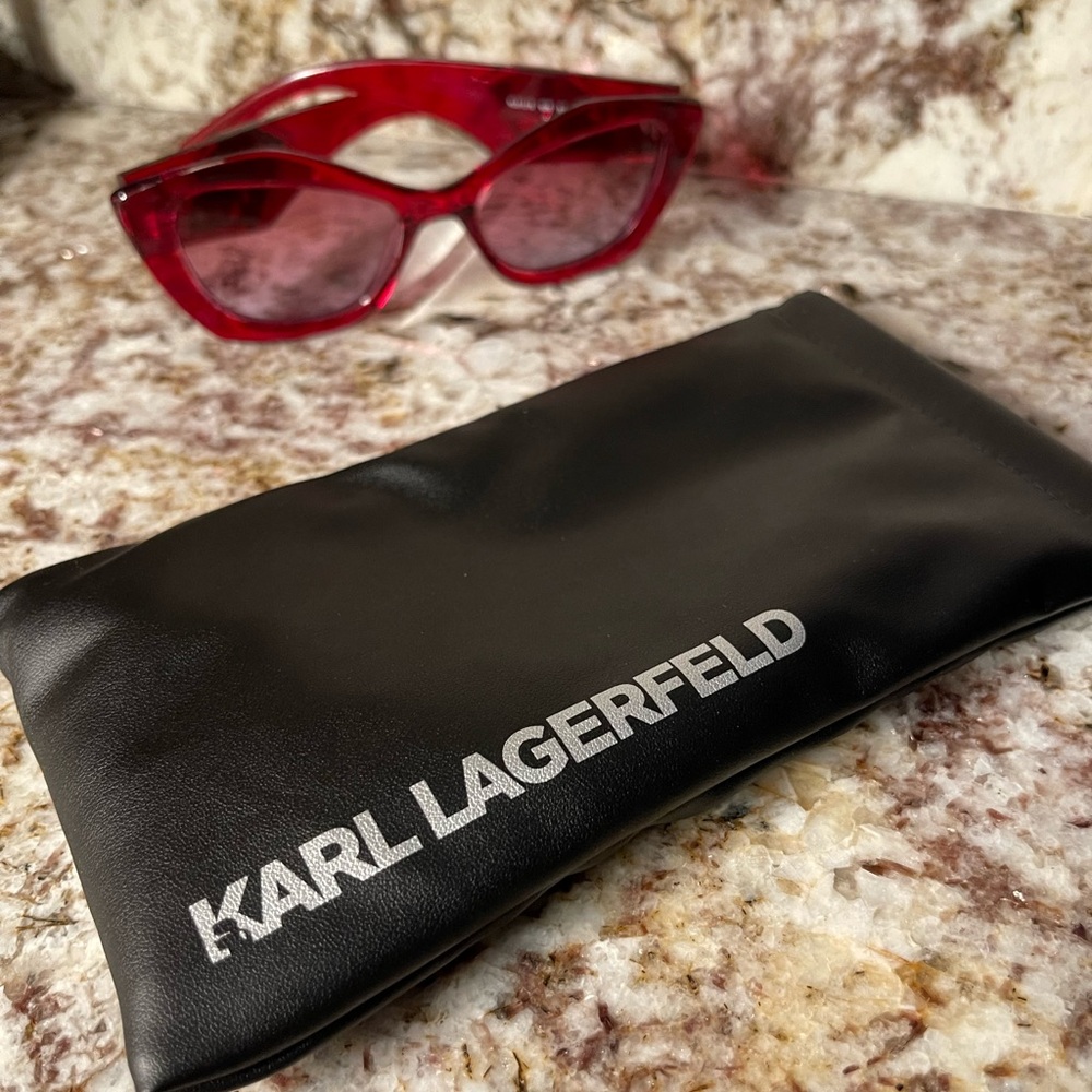 Karl Lagerfeld Red Cat-Eye Sunglasses